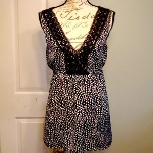 Spense Sleeveless blouse Size M Black & White